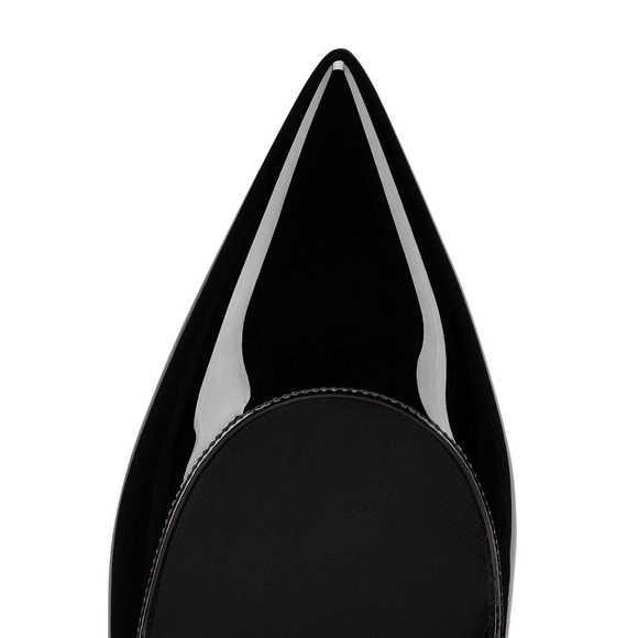 Christian Louboutin Hot Chickita Flat Black Patent Leather Ballet Ballerina 41 - Picture 6 of 12